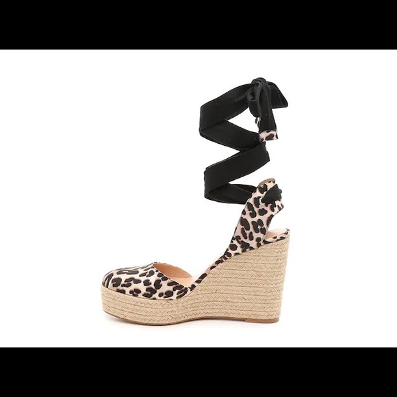 Jennifer Lopez Shoes New Jlo Espadrille Platform Leopard Wedge